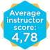 Image with text: Average instructor score: 4,78